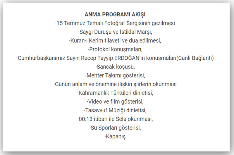 "Demokrasi ve Millî Birlik Günü"nde Muğla'ki etkinlikler ve anma programı 3